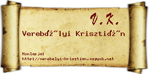 Verebélyi Krisztián névjegykártya